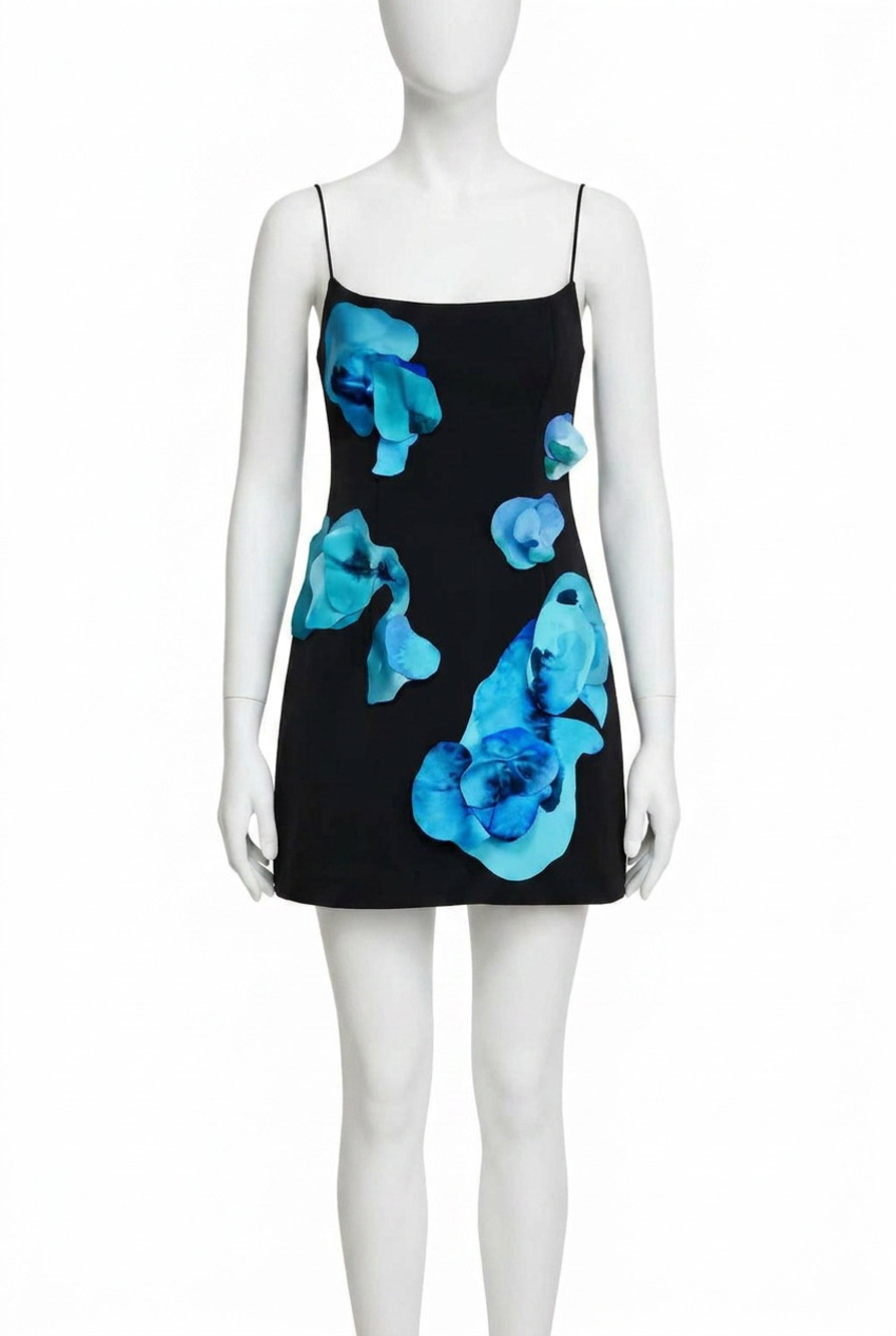 NEW ACLER parrfold mini dress in iris intensity